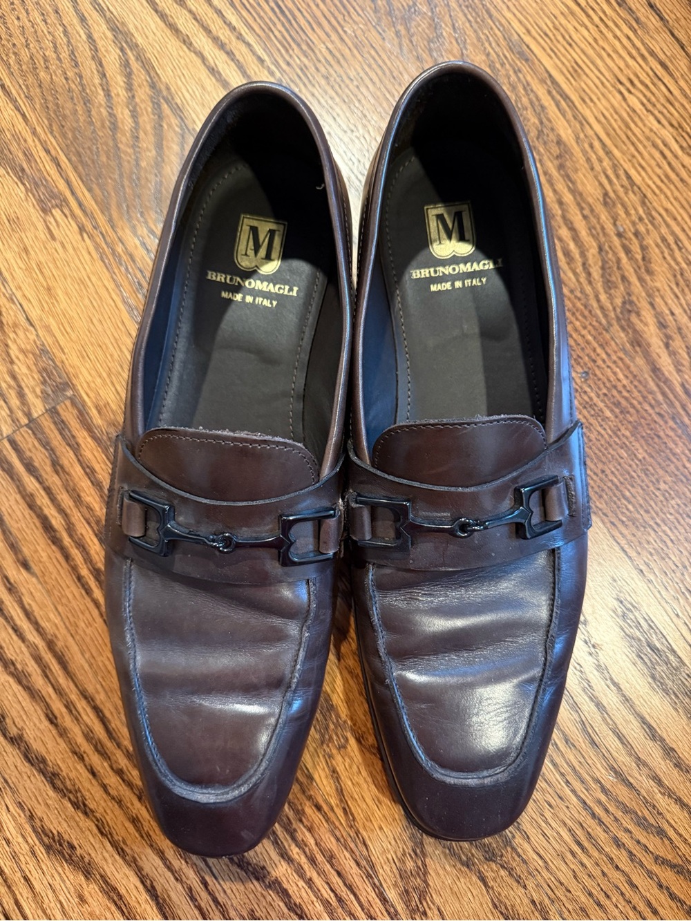Bruno Magli Men's Dark Brown Leather Fiorenzo Loafer